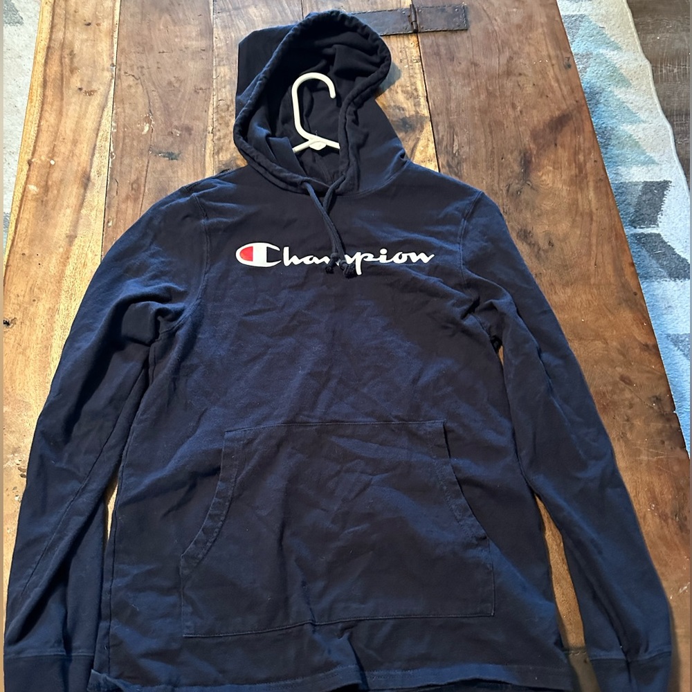 Champions, navy blue hoodie, very comfortable